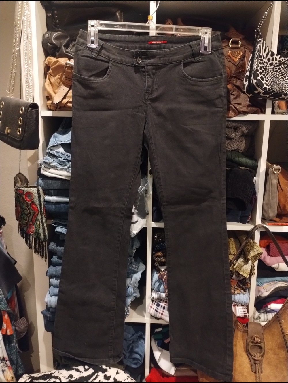 Women's Dark Gray Straight-Leg Jeans